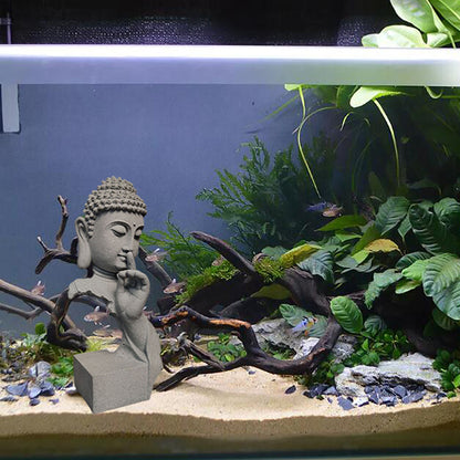 Quiet Sakyamuni: Minimalist Zen Buddha Statue – Premium Sandstone Aquatic Zen Decor