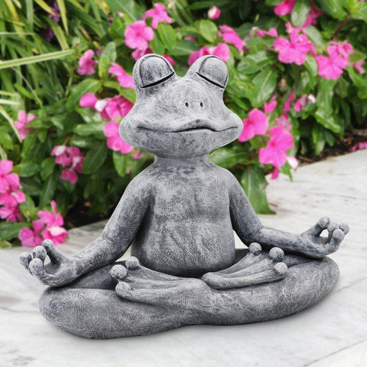 Zen Meditation Frog Statue