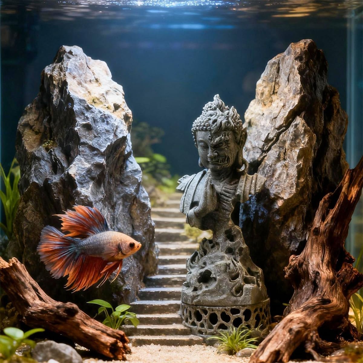 Dual-Faced Buddha & Demon Sculpture – Symbol of Inner Balance & Self-Awareness