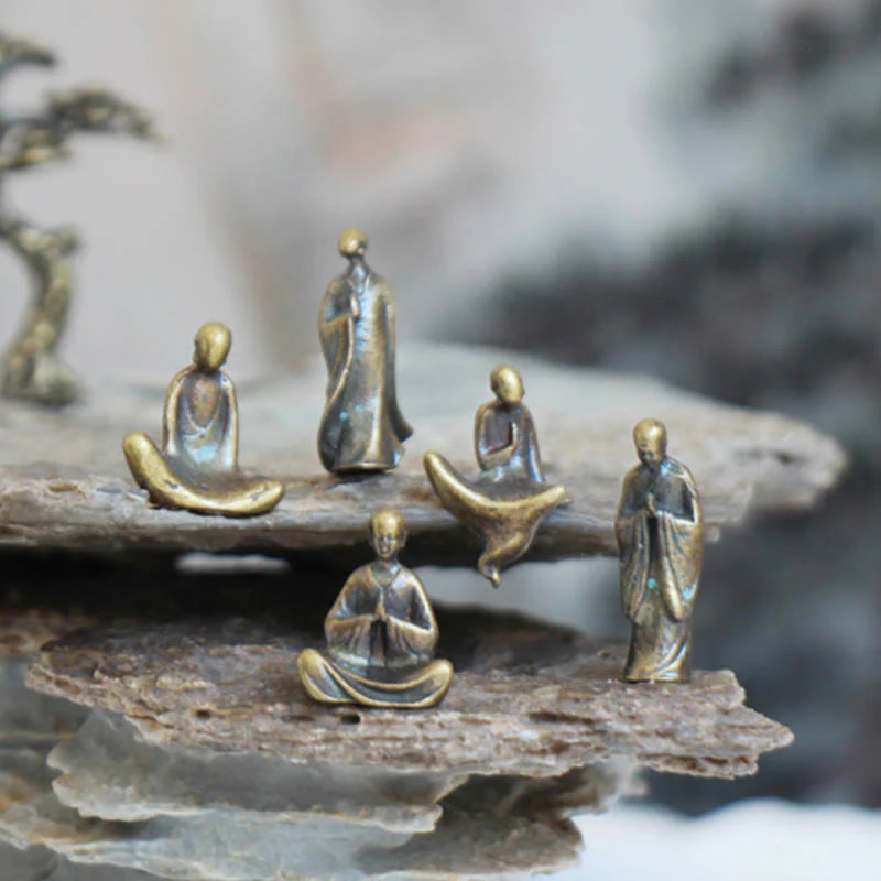 Mini Meditation Buddha Statue Set – Miniature Zen Figurines for Desk & Home