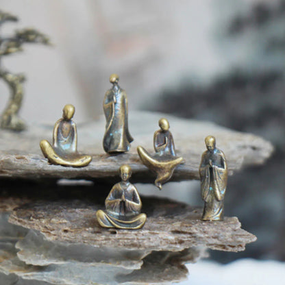 Mini Meditation Buddha Statue Set – Miniature Zen Figurines for Desk & Home