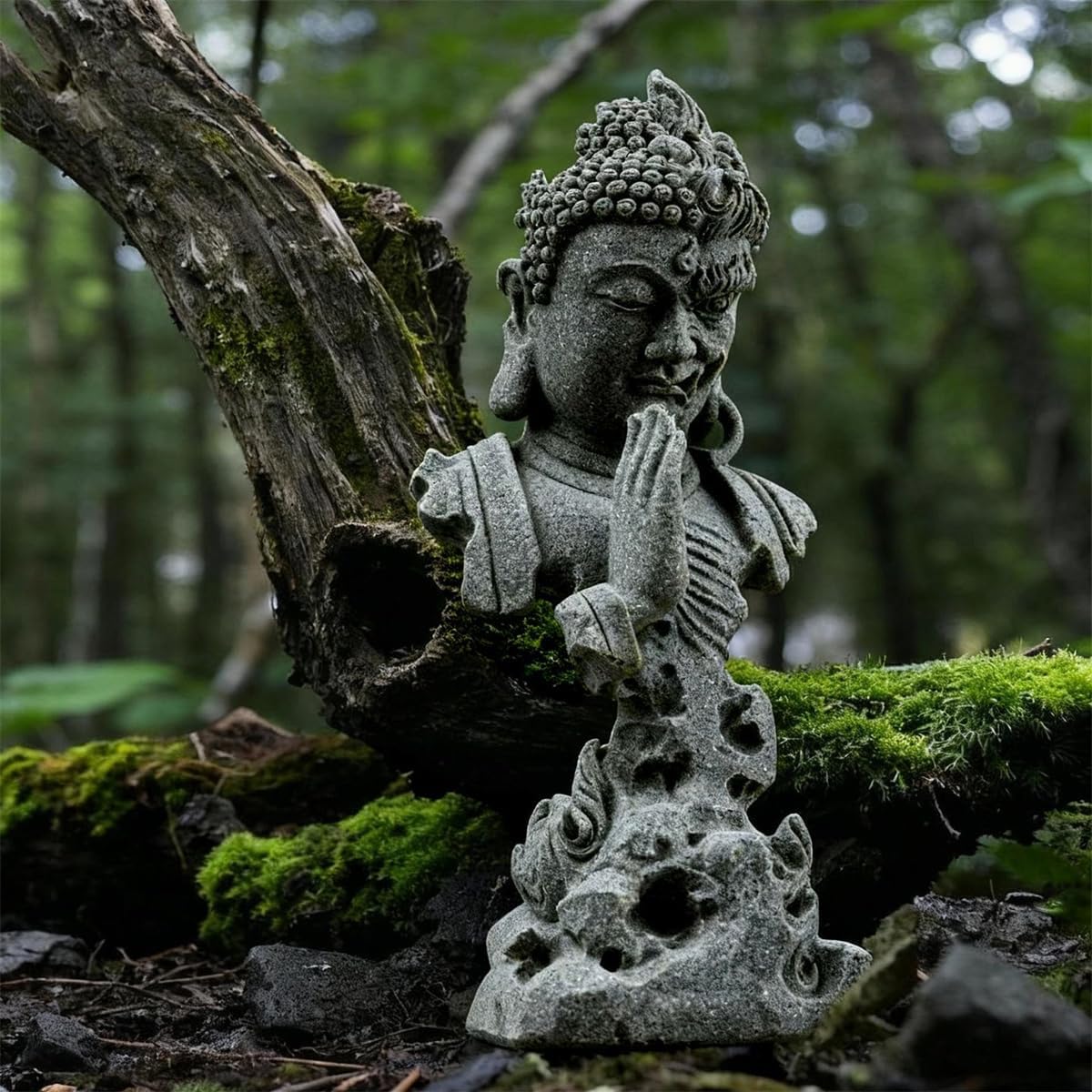 Dual-Faced Buddha & Demon Sculpture – Symbol of Inner Balance & Self-Awareness