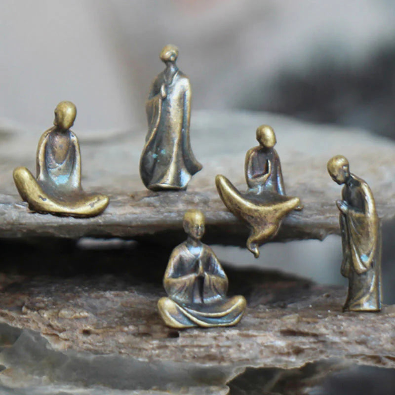 Mini Meditation Buddha Statue Set – Miniature Zen Figurines for Desk & Home