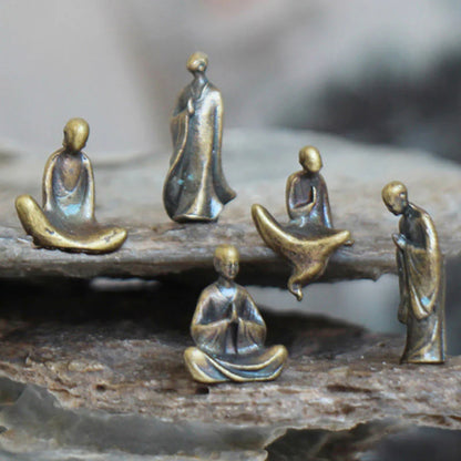 Mini Meditation Buddha Statue Set – Miniature Zen Figurines for Desk & Home