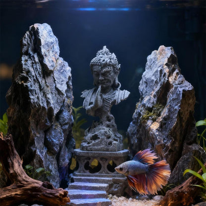 Dual-Faced Buddha & Demon Sculpture – Symbol of Inner Balance & Self-Awareness