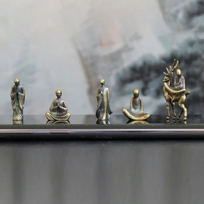 Mini Meditation Buddha Statue Set – Miniature Zen Figurines for Desk & Home