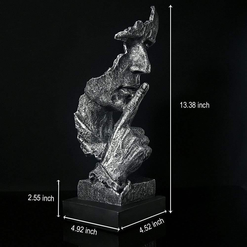Modern Silence Is Gold — Zen Thinker Sculpture