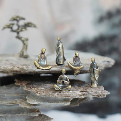 Mini Meditation Buddha Statue Set – Miniature Zen Figurines for Desk & Home