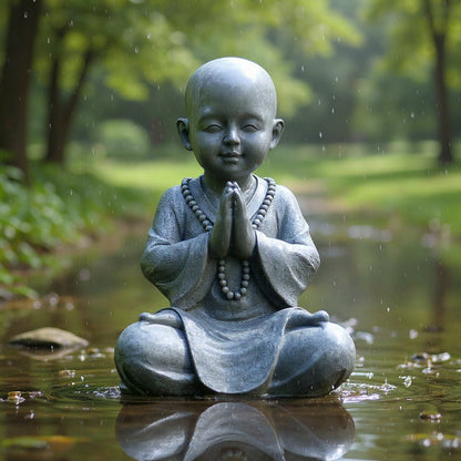 Baby Buddha meditation statue Zen desk decor for peaceful workspace
