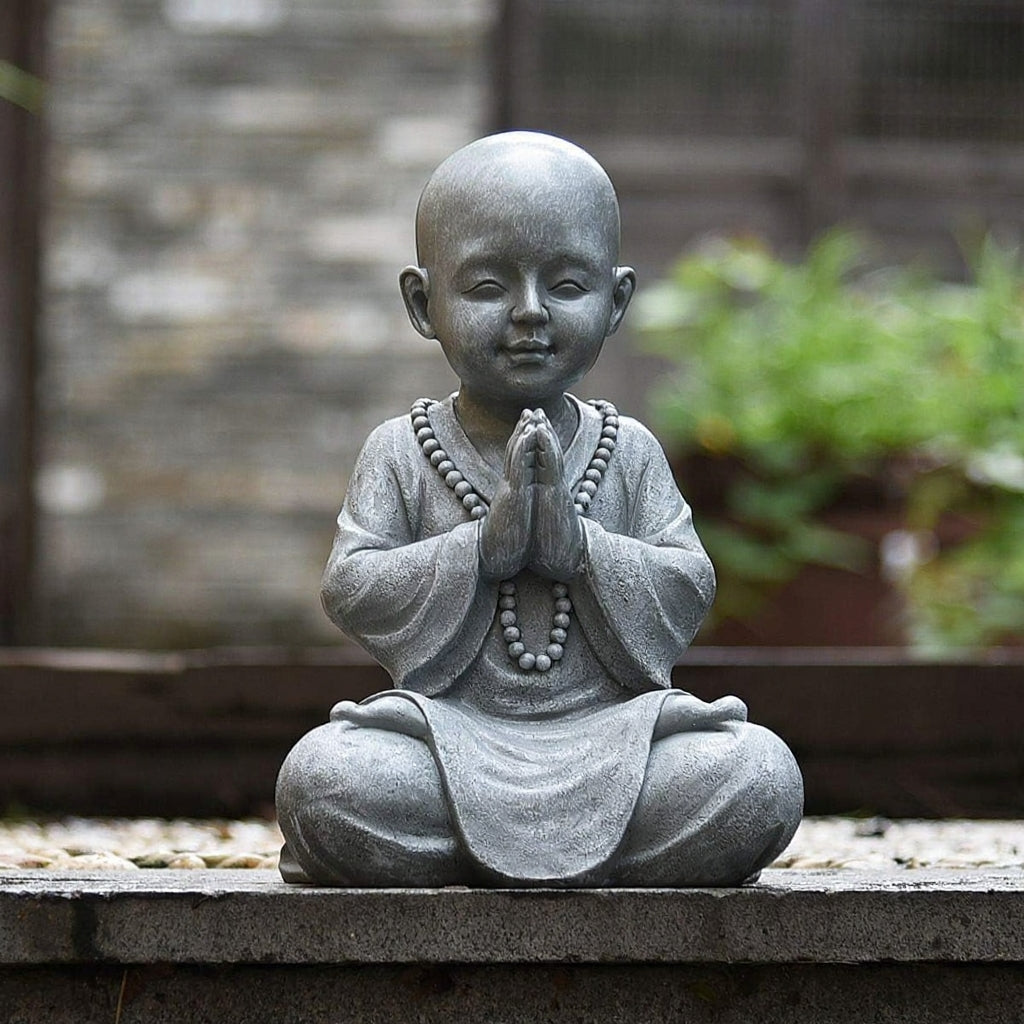Zen baby Buddha meditation statue modern living room spiritual decor