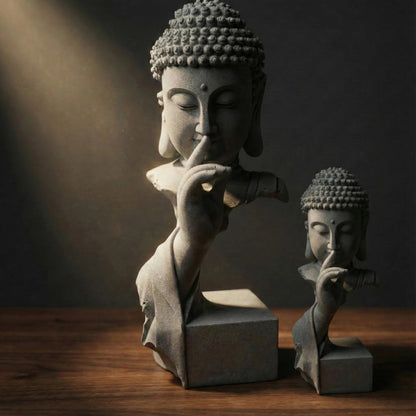 Quiet Sakyamuni Buddha Statue minimalist Zen decor-4