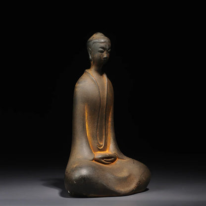 Minimalist Zen Buddha meditation statue with serene expression – peaceful spiritual decor for modern interiors