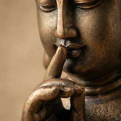 Modern Zen Buddha statue sandstone meditation sculpture-5
