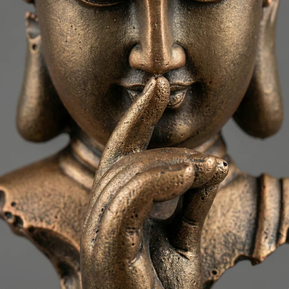 Modern Zen Buddha statue sandstone meditation sculpture-2