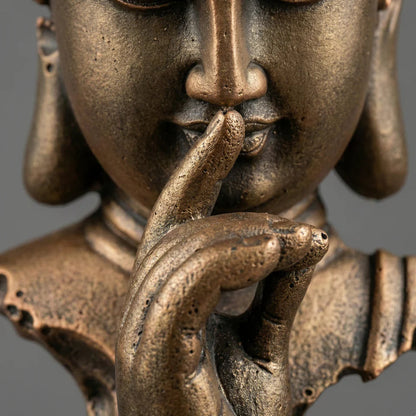 Modern Zen Buddha statue sandstone meditation sculpture-2