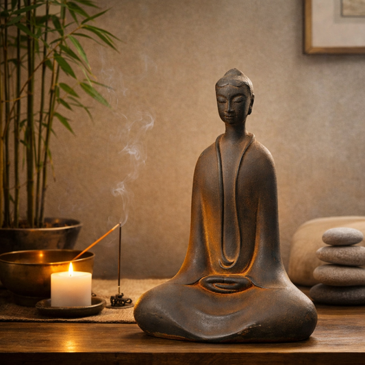 Zen Buddha statue for modern home decor – minimalist meditation sculpture bringing calm and balance to living spaces