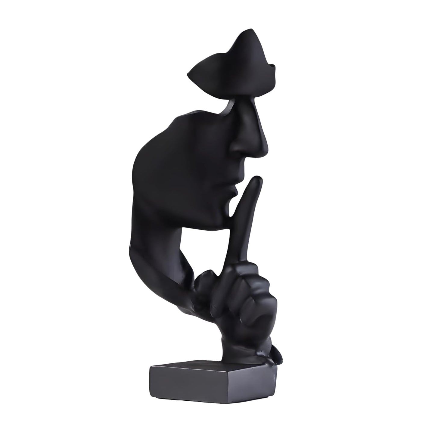 Side view of Zen thinker sculpture minimalist mindfulness decor statue